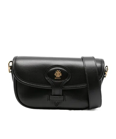 Bally Leather Crossbody Bag In Black