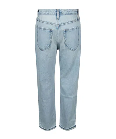 Frame The Vertical High Waist Ankle Relaxed Straight Leg Jeans In Blue