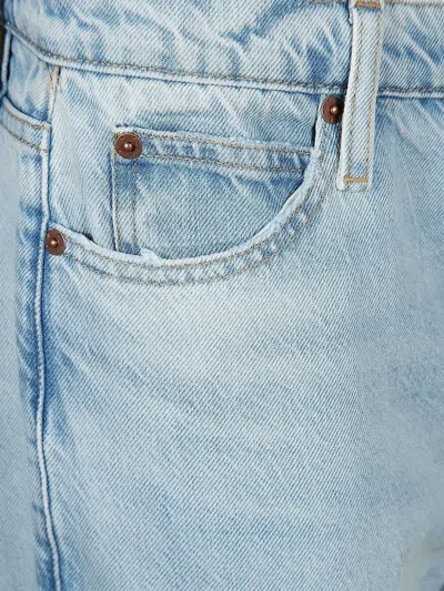 Frame The Vertical High Waist Ankle Relaxed Straight Leg Jeans In Blue