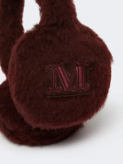 Max Mara Alpaca And Wool Teddy Fabric Earmuffs In Brown