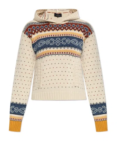 Etro Patterned Hooded Sweater In Neutral