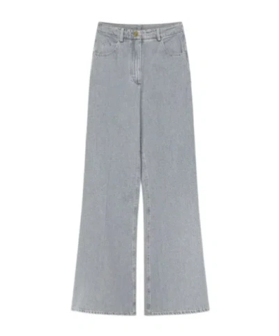 Forte Forte Wide-leg Denim Trousers Five Pockets In Blue