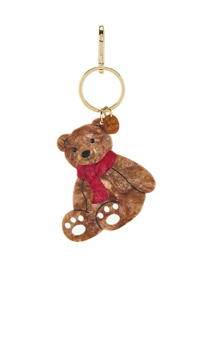 Solar Eclipse Hand-painted Bag Charm In Brown