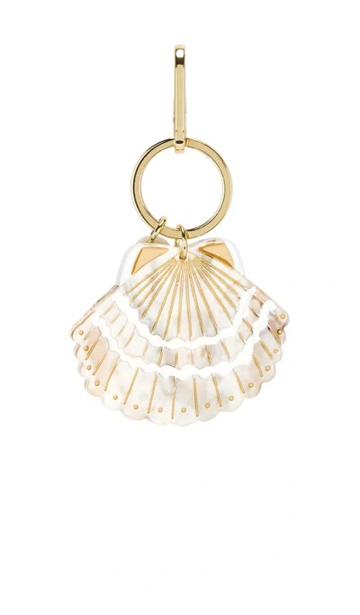 Solar Eclipse Hand-painted Bag Charm In Gold