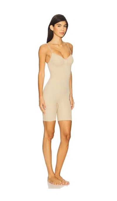 Skims Seamless Sculpt Strapless Shortie Bodysuit In Neutral