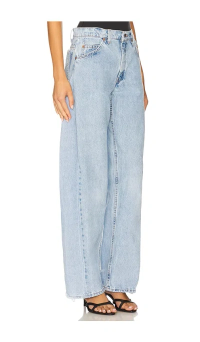 Aligrace Tilted Pocket Barrel Jeasn In Blue