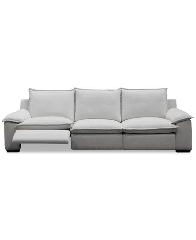 Macy's Borsi 3-pc. Sofa Sectional With 2 Power Recliners In Gray