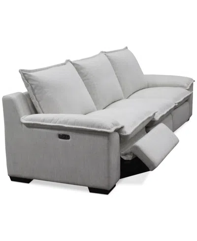 Macy's Borsi 3-pc. Sofa Sectional With 2 Power Recliners In Gray