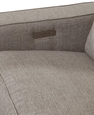 Macy's Miren 3-pc. Fabric Sectional With 3 Power Headrest Recliners, Exclusively At  In Brown