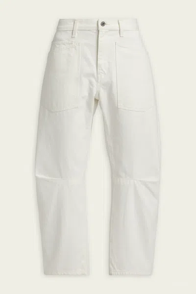 Nili Lotan Shon Barrel Jeans In Cream In White