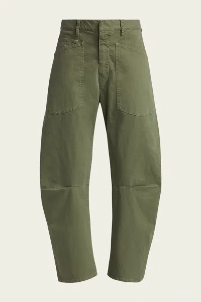 Nili Lotan Shon Wide-leg Trousers In Green