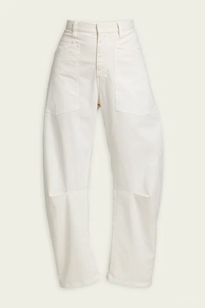 Nili Lotan Shon Barrel Jeans In Cream In White