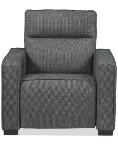 Macy's Miren Fabric Power-motion Recliner, Exclusively At  In Gray
