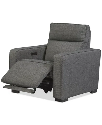 Macy's Miren Fabric Power-motion Recliner, Exclusively At  In Gray