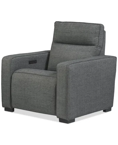 Macy's Miren Fabric Power-motion Recliner, Exclusively At  In Gray