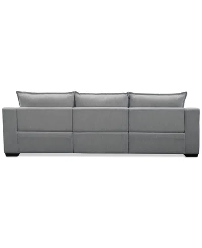 Macy's Borsi 3-pc. Sofa Sectional With 3 Power Recliners In Gray