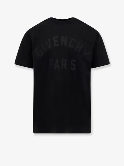 Givenchy Black T-shirt With Maxi Logo On The Front In Cotton Man