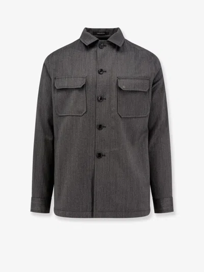 Tagliatore Overshirt Wool Jacket In Black