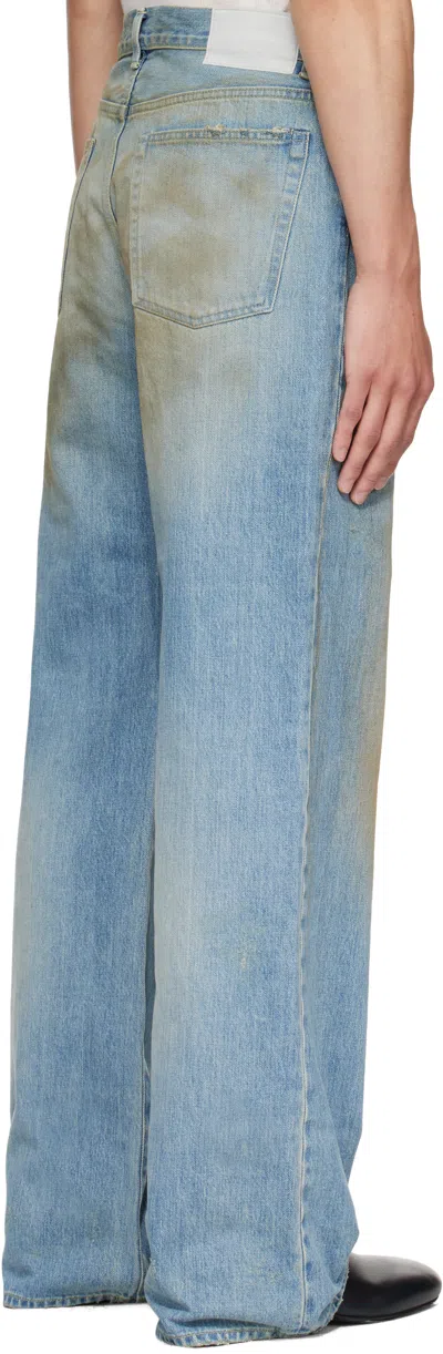 Stein Blue Flare Jeans In Purple