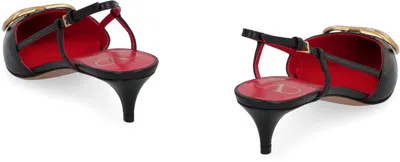 Valentino Vlogo Signature Pointed Toe Slingback Pumps In Black