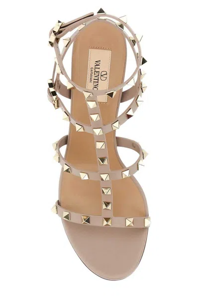 Valentino Garavani Garavani Rockstud Ankle-strap Heeled Sandals In White