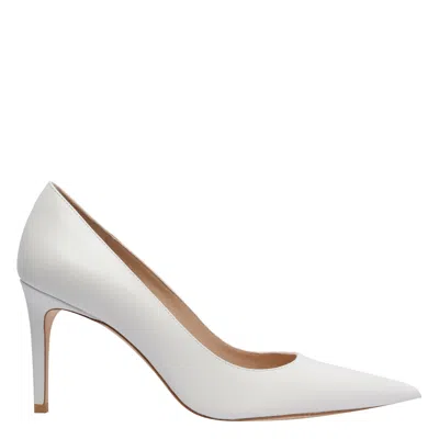 Stuart Weitzman 75mm Stuart Power Pointed-toe Leather Pumps In White