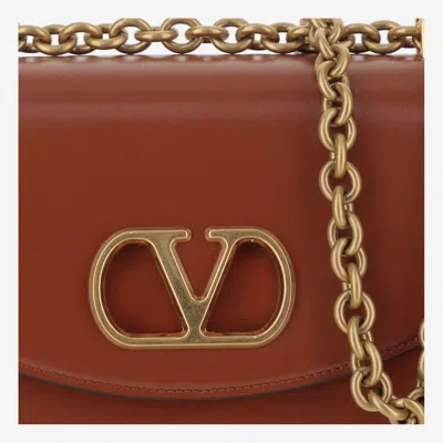 Valentino Garavani Brown Small Vain Shoulder Bag In Wuc Dark Brandy