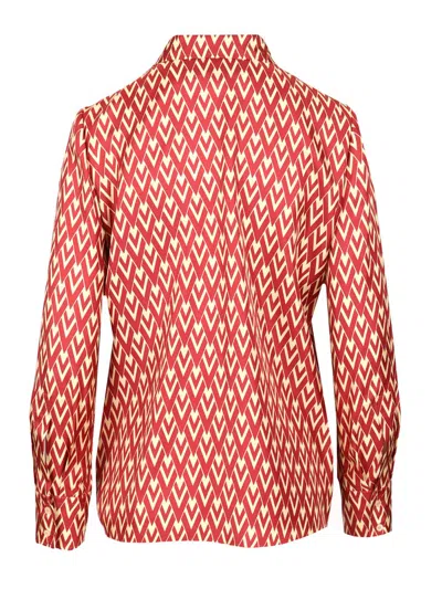 Valentino Salvatore Santoro Balzer Shearling Suede Leather In Red