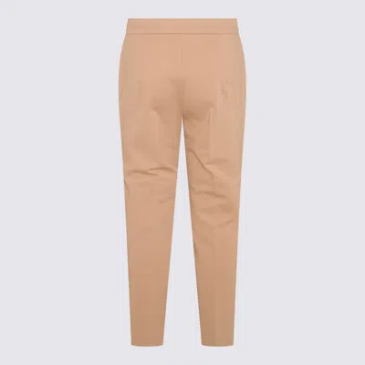 Max Mara Beige Cotton Pegno Pants In Brown