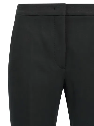 Max Mara Tailored Black Trousers With Smooth Finish And Functional Pockets In Black