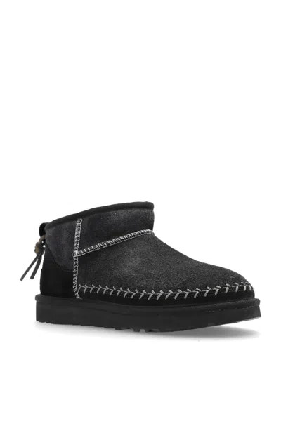 Ugg Classic Ultra Mini Biarritz Ankle Boots In Black