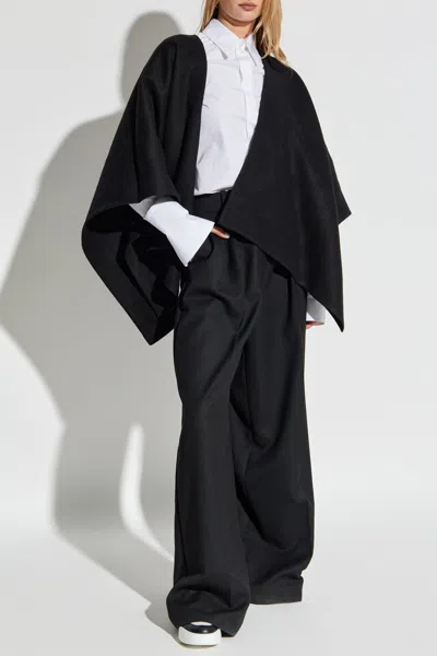 Max Mara Cape With Application In Black