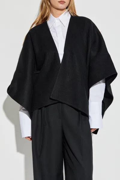 Max Mara Cape With Application In Black
