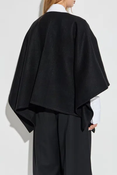 Max Mara Cape With Application In Black