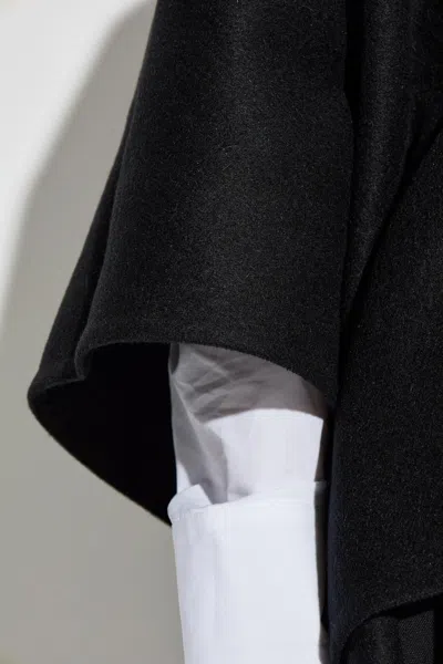 Max Mara Cape With Application In Black