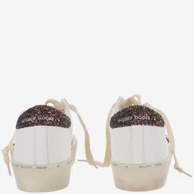 Golden Goose Starry Sneakers With Glitter Heel Tab In Neutral