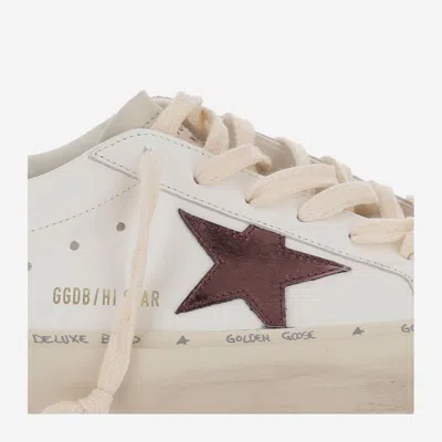 Golden Goose Starry Sneakers With Glitter Heel Tab In Neutral