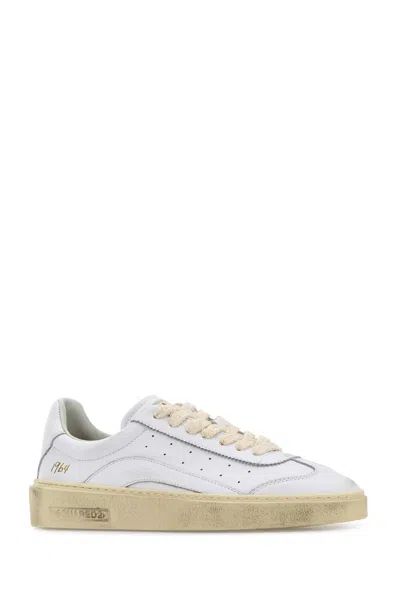 Dsquared2 Rider Sneakers Low Top Perforated Rubber Sole In Multi
