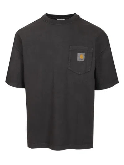 Carhartt S/s Hudson Pocket T-shirt In Gray