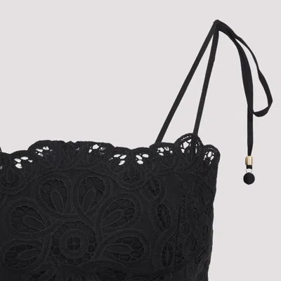 Zimmermann Rhiannon Embroidered Top In Black