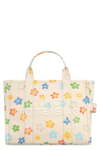 Marc Jacobs The Wild Daisy Canvas Medium Tote Bag In Neutral