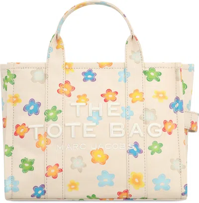 Marc Jacobs The Wild Daisy Canvas Medium Tote Bag In Neutral