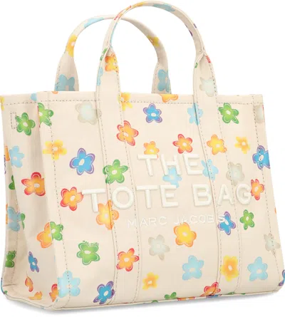Marc Jacobs The Wild Daisy Canvas Medium Tote Bag In Neutral