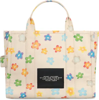 Marc Jacobs The Wild Daisy Canvas Medium Tote Bag In Neutral
