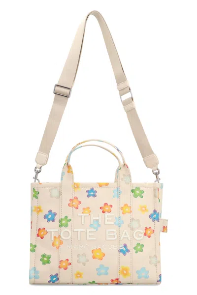 Marc Jacobs The Wild Daisy Canvas Medium Tote Bag In Neutral