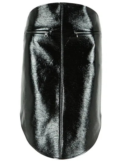 Courrèges Courreges Black Cotton Blend Skirt Women In Black