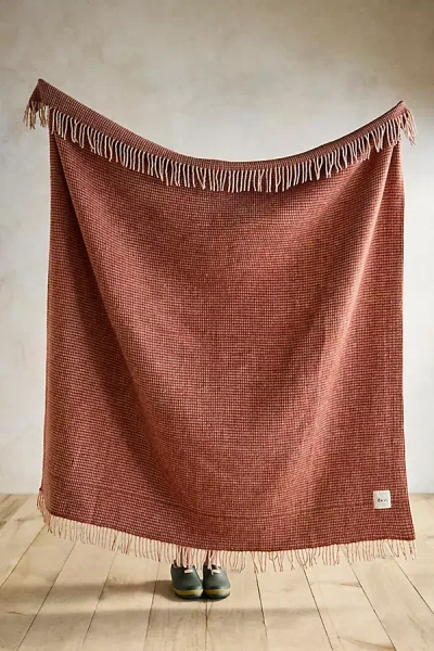 The Tartan Blanket Co. Recycled Wool Throw In Brown