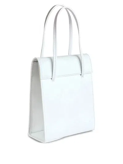 Blame Lilac Double-handle Flap Handbag In White
