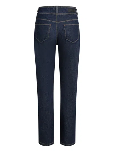 Karl Lagerfeld Double-button Patch-pocket Jeans In Blue