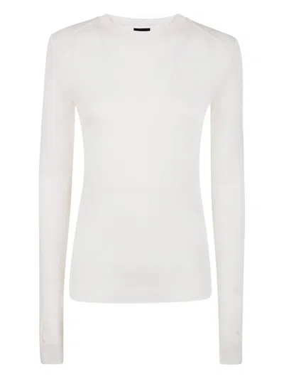 Thom Krom Round Neck Sweater In White
